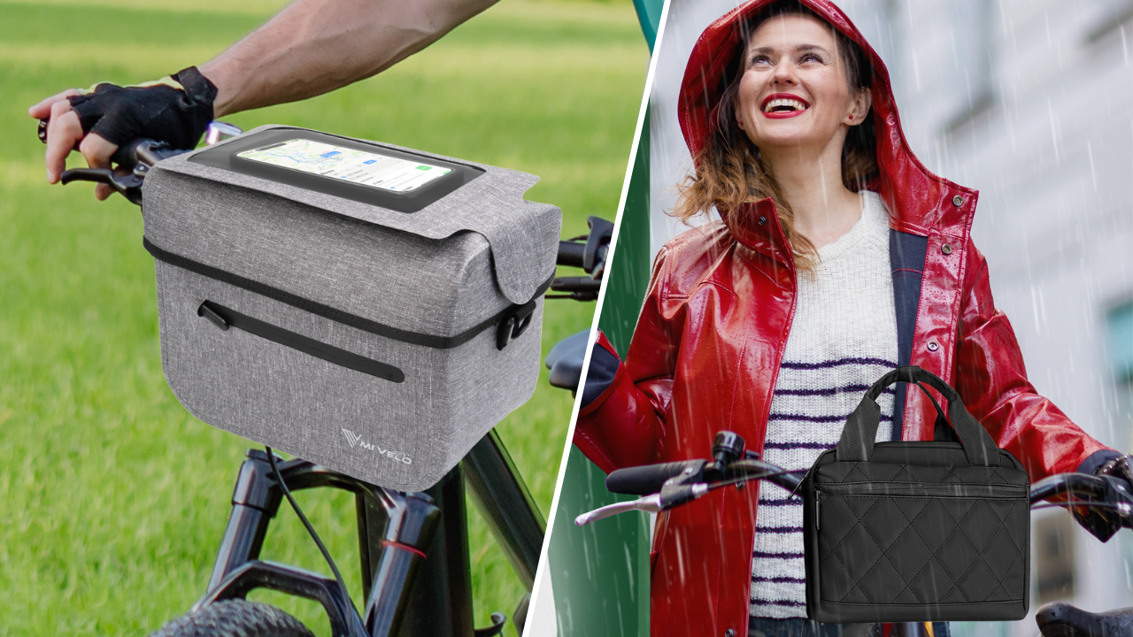 Klickfix Tasche Gepcktrger MIVELO Lenkertasche Fahrrad Mit KLICKfix-Halterung   Schwarz, Wasserdicht & Gerumig