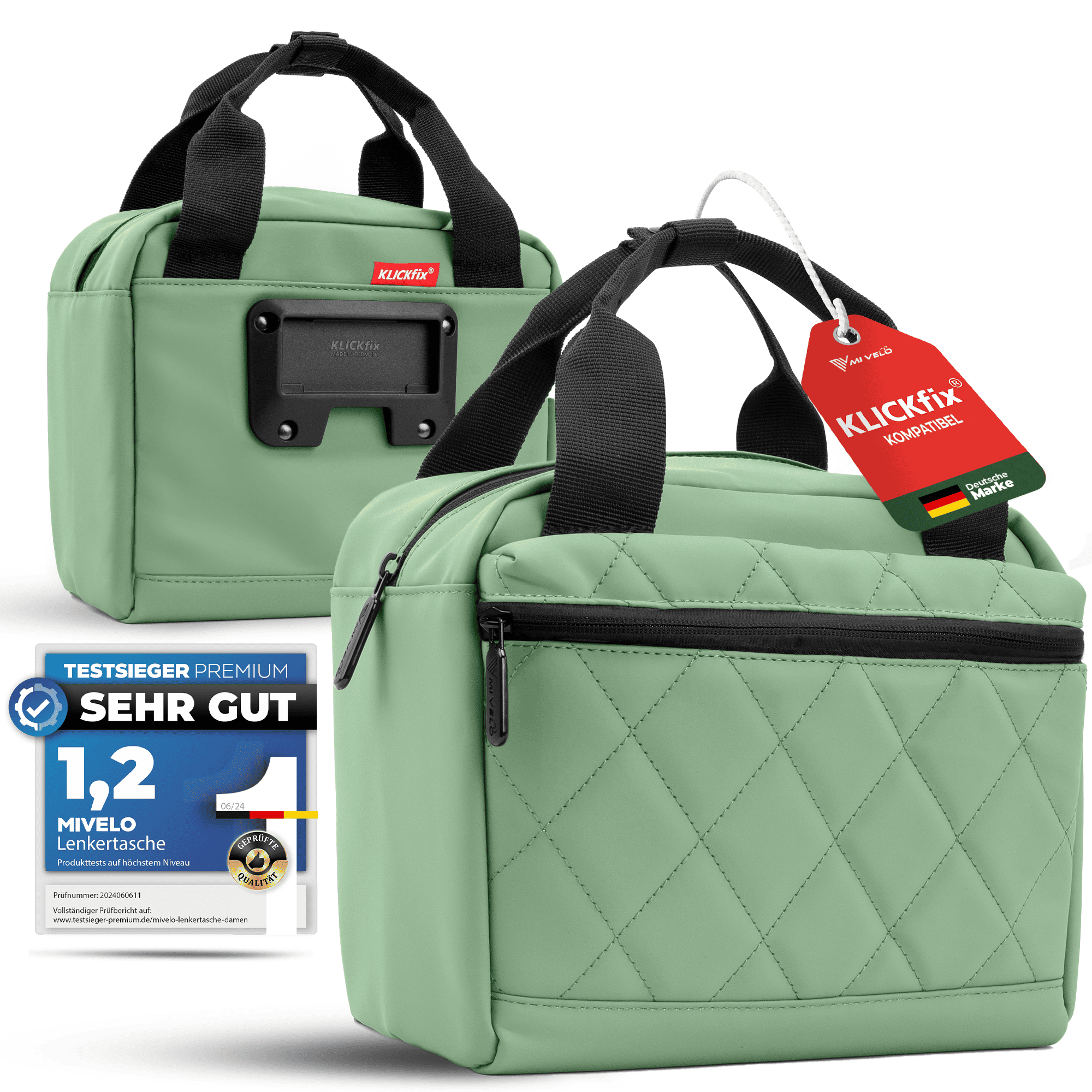 lenkertaschen mit klickfix system Lenkertasche mit Tragegriff 6L „LUNA“ – MIVELO