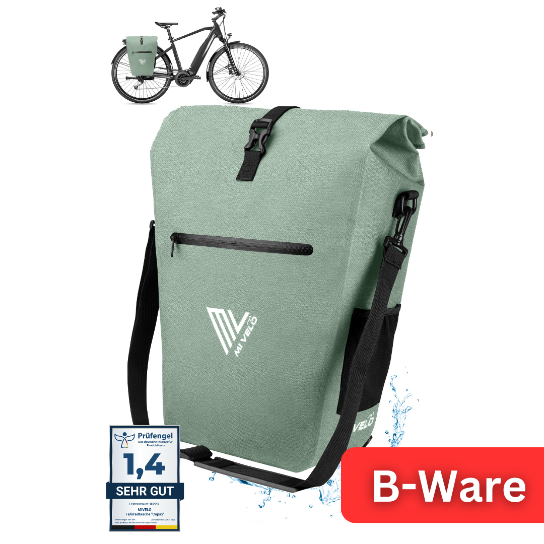 MiVelo B-Ware 2in1 Fahrradtasche Umhängetasche 25L wasserdicht