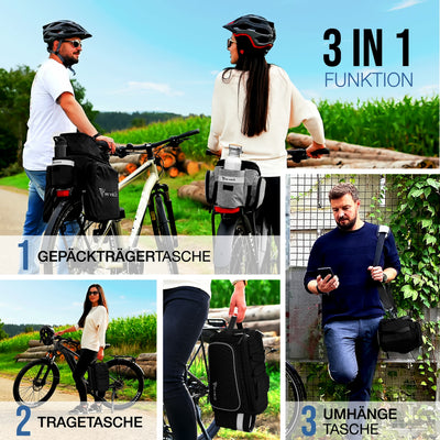 MIVELO - Gepäckträgertasche mit Isolierfunktion erweiterbar 10-20L "Keanu"