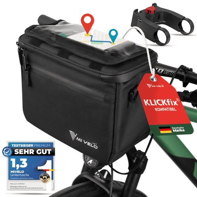 Lenkertasche Fahrrad KlickFIX mit Handyfach "OSKAR"