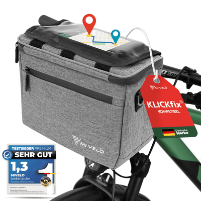 Lenkertasche Fahrrad KlickFIX mit Handyfach "OSKAR"