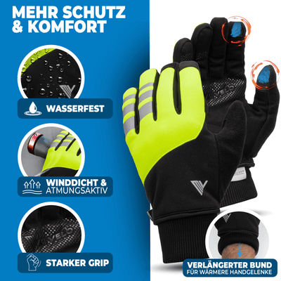 Fahrradhandschuhe Winter mit Thermo-Fleece & 3M-Thinsulate "THERMO-FIT"
