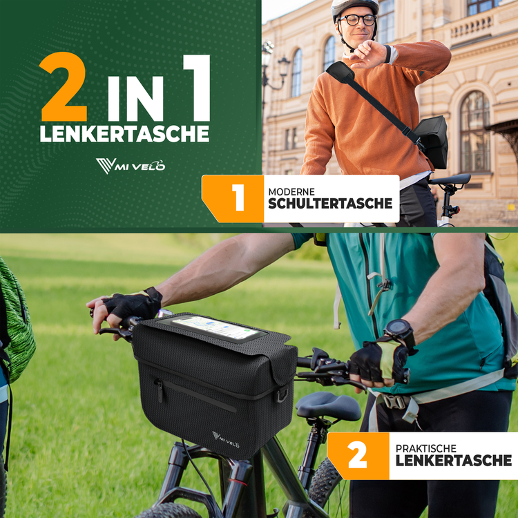 Lenkertasche Fahrrad KLICKfix 100% wasserdicht "BOB"