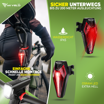 fahrradbeleuchtung led amazon Fahrradlicht Set 100Lux „SMART ONE“ – MIVELO