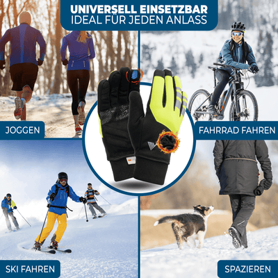 Fahrradhandschuhe Winter mit Thermo-Fleece & 3M-Thinsulate "THERMO-FIT"