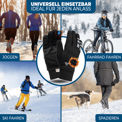 Fahrradhandschuhe Winter mit Thermo-Fleece & 3M-Thinsulate "THERMO-FIT"