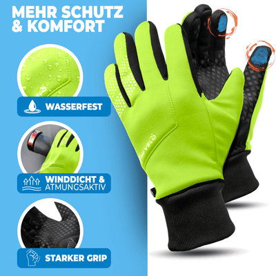 Übergangshandschuhe winddicht & wasserabweisend - Fahrradhandschuhe für Herbst & Frühling