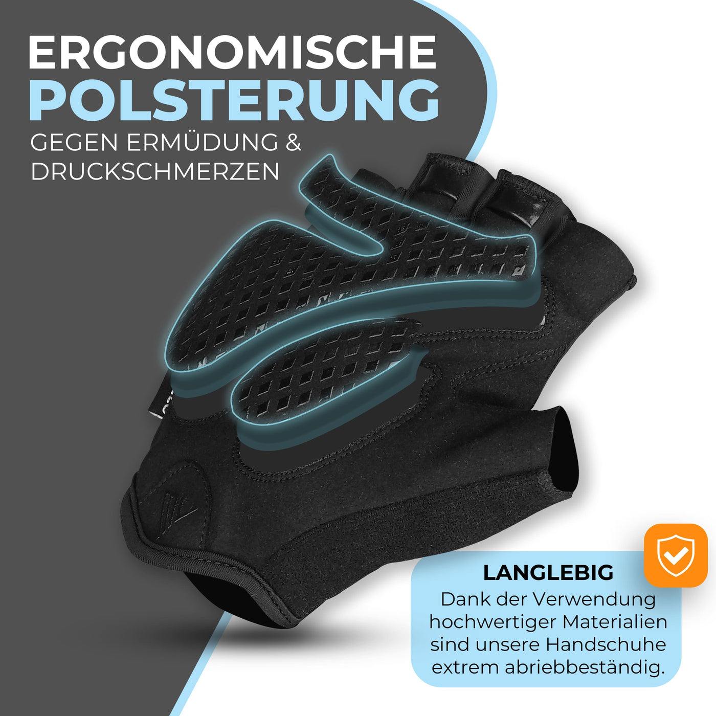 Ergonomische Halbfinger Fahrradhandschuhe „BEN“