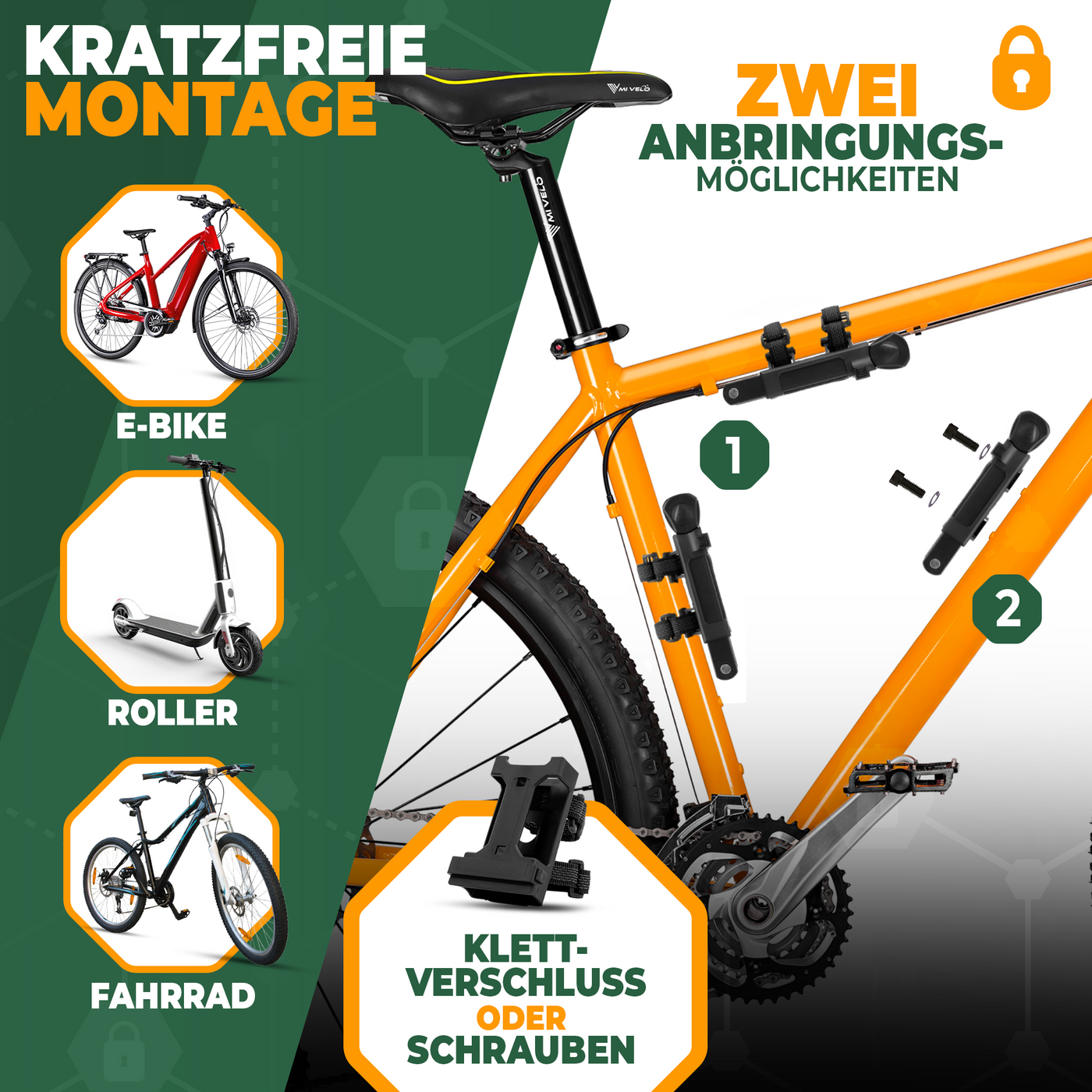 Fahrradschloss Faltschloss mit Schlüssel für sichere Radtouren