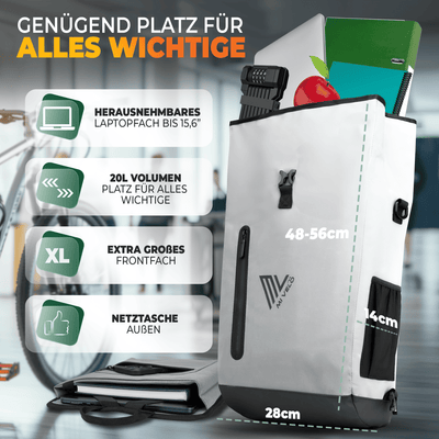 3in1 Fahrradtasche & Rucksack wasserdicht 20L "PRIMUS"