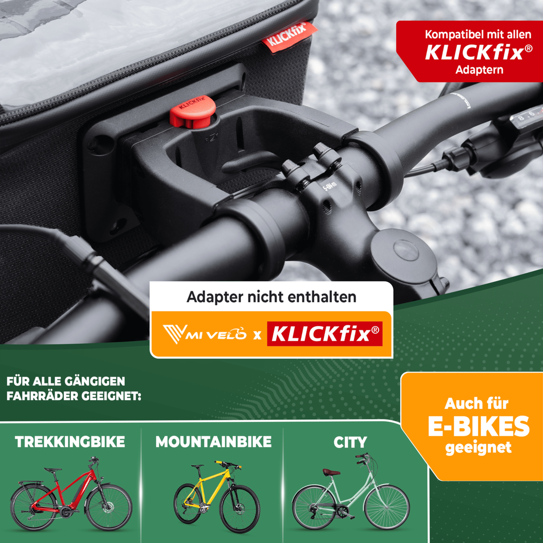 Lenkertasche mit verstellbarem Handyfach 6L „OSKAR“ – MIVELO
