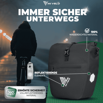 2in1 Fahrradtasche für Gepäckträger wasserdicht 20L "Capax"