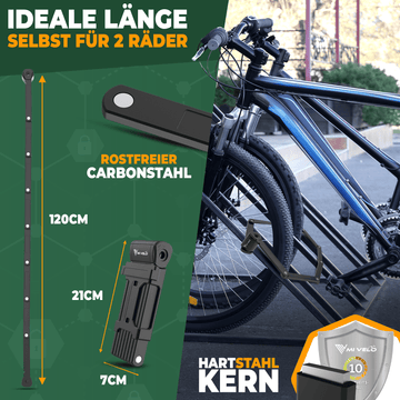 samok fahrradschloss faltschloss 120cm Fahrradschloss Faltschloss mit Schlüssel 120cm „TAURUS“ – MIVELO