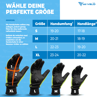 Übergangshandschuhe winddicht & wasserabweisend - Fahrradhandschuhe für Herbst & Frühling