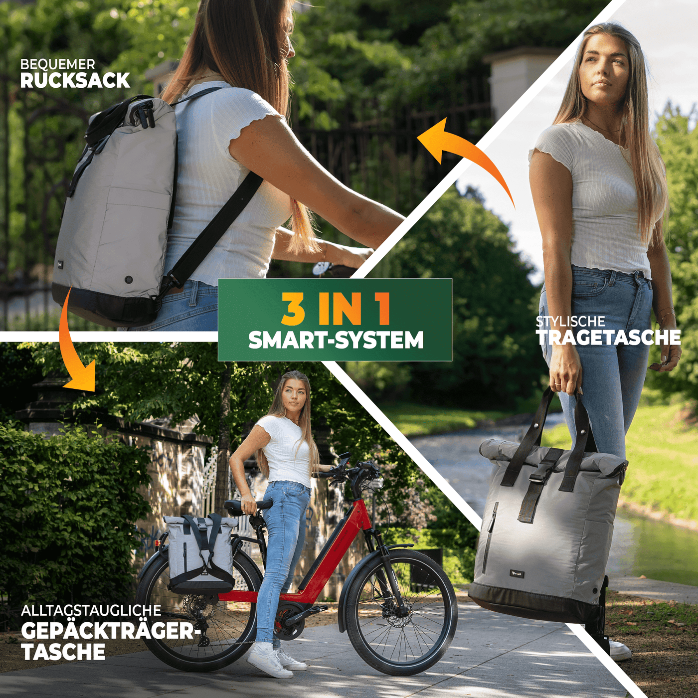 Fahrradrucksack mit klappbarem Rückenteil "MAYA"