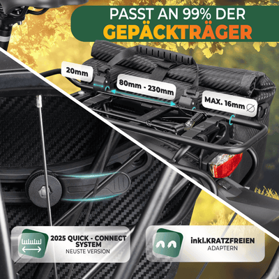 2in1 Fahrradtasche für Gepäckträger wasserdicht 20L "Capax"