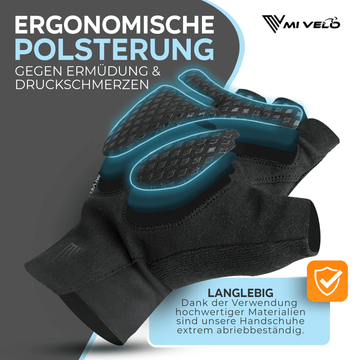 Ergonomische Halbfinger Fahrradhandschuhe „BEN“ – MIVELO