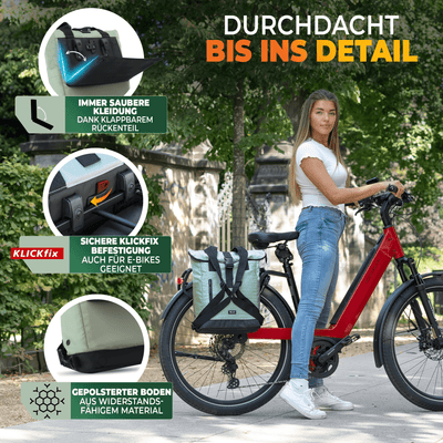 Fahrradrucksack mit klappbarem Rückenteil "MAYA"