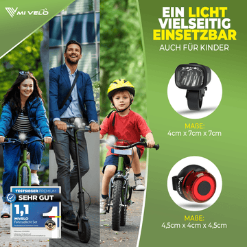 kinder fahrradbeleuchtung Fahrradlicht Set 50Lux „SPARK ONE“ – MIVELO