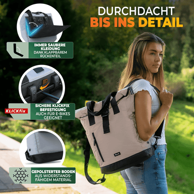 Fahrradrucksack mit klappbarem Rückenteil "MAYA"