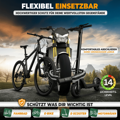 Kettenschloss Motorradschloss extra Diebstahlsicher 100/120cm "KRONOS"