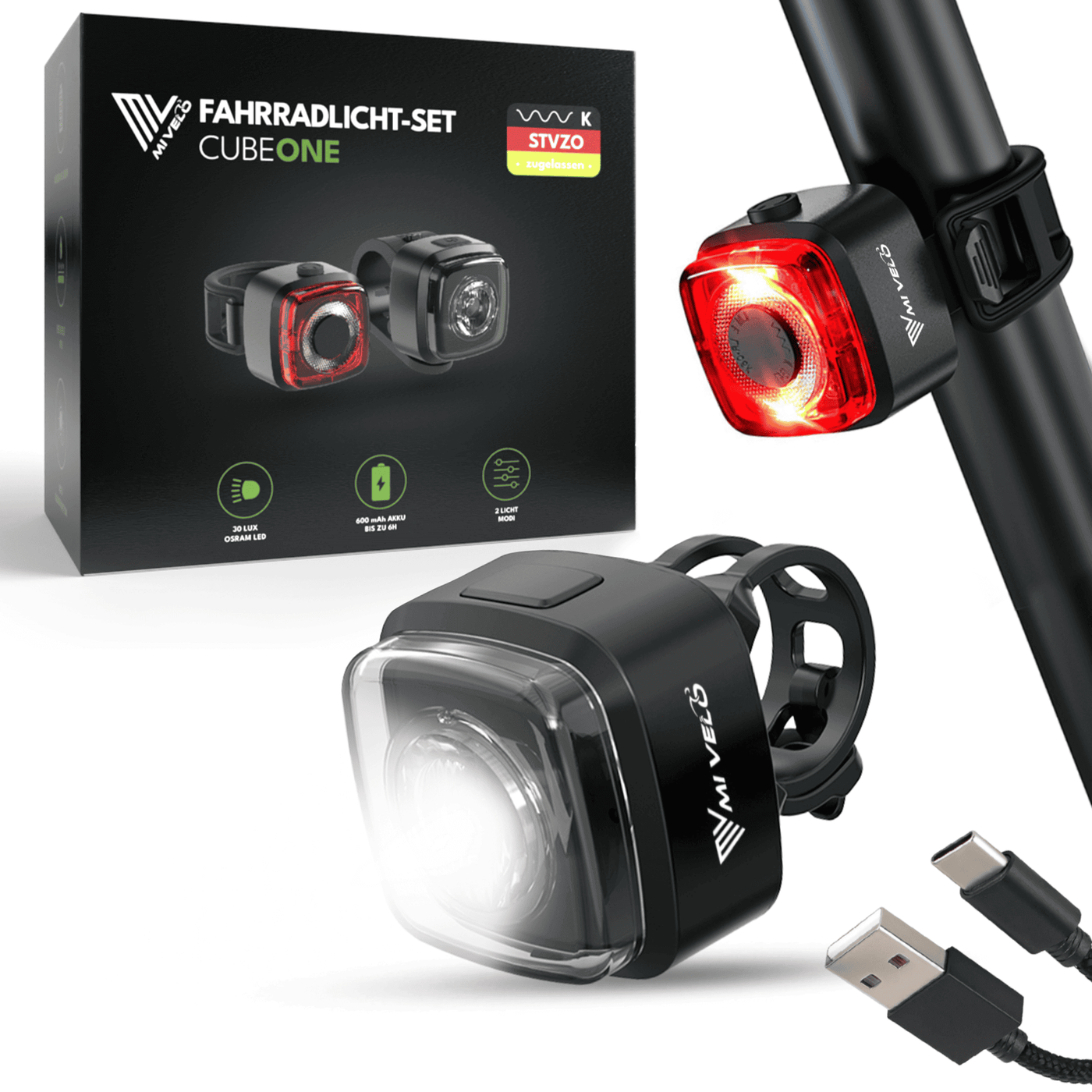 Fahrradlicht Set