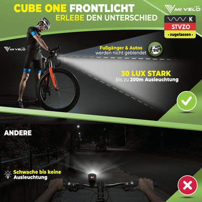 Fahrrad Frontlicht "Cube One" mit StVZO-Zulassung