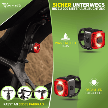 led fahrradbeleuchtung set Fahrradlicht Set "CUBE ONE" – MIVELO