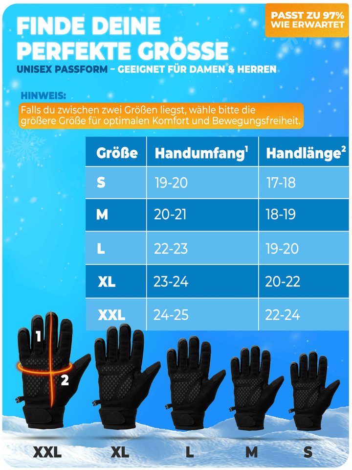 Winterhandschuhe mit Thermo-Fleece & 3M Isolierung „THERMO-PLUS“ – MIVELO