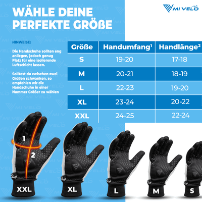 Warme Fahrradhandschuhe wasserfest & winddicht "VELORIDER"