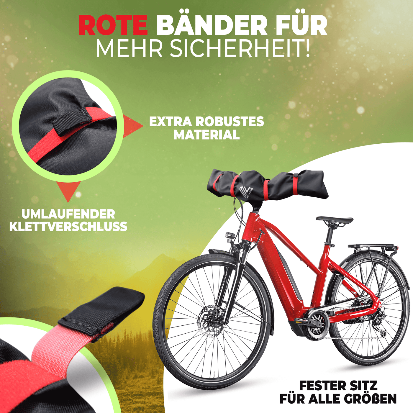 Lenkerschutzabdeckung vor Schmutz & als Transportschutz für Fahrräder