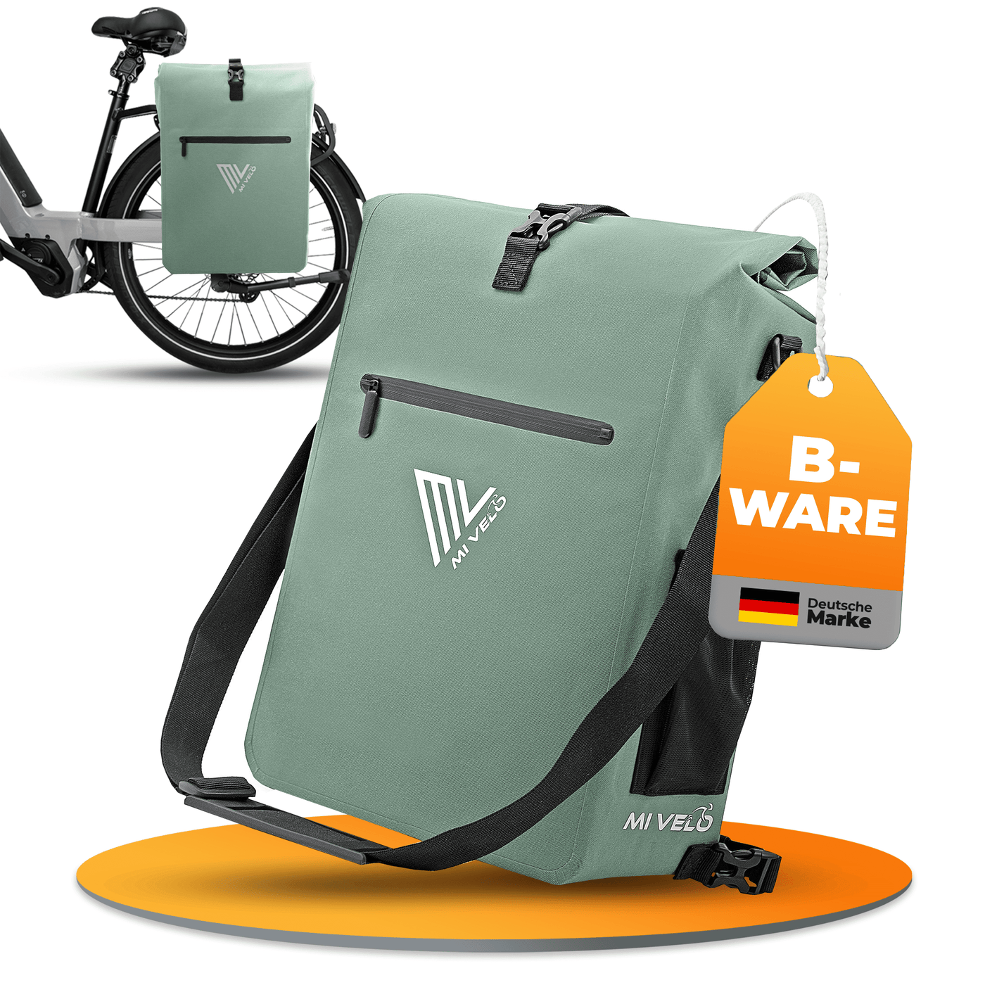 rucksack fahrradtasche wasserdicht MiVelo B-Ware 3in1 Fahrradtasche Rucksack 25L wasserdicht – MIVELO
