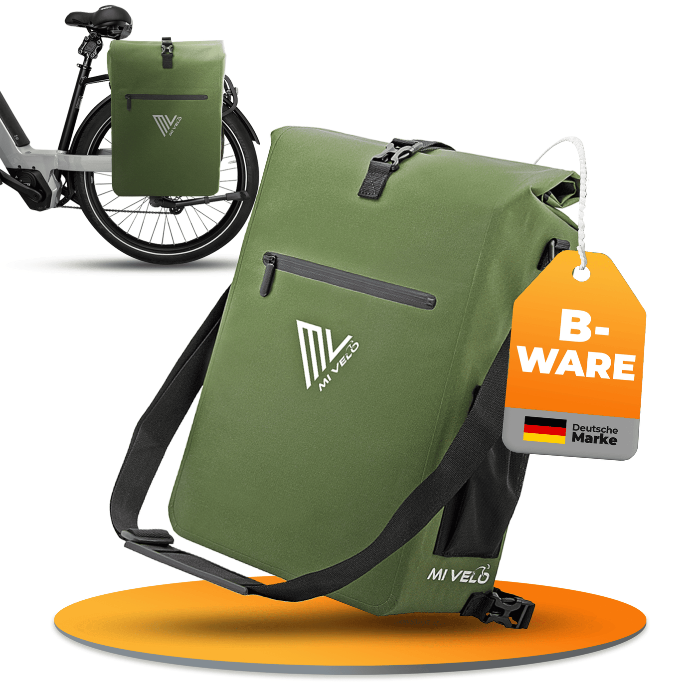 fahrradtasche beste marke MiVelo B-Ware 3in1 Fahrradtasche Rucksack 25L wasserdicht – MIVELO