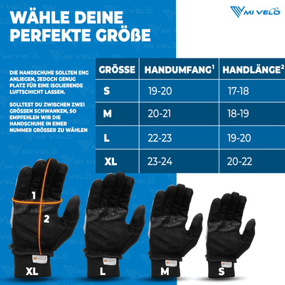 Fahrradhandschuhe Winter mit Thermo-Fleece & 3M-Thinsulate "THERMO-FIT"