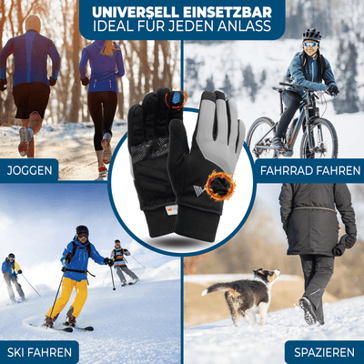 Fahrradhandschuhe Winter mit Thermo-Fleece & 3M-Thinsulate "THERMO-FIT"