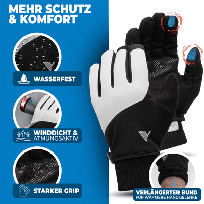 Fahrradhandschuhe Winter mit Thermo-Fleece & 3M-Thinsulate "THERMO-FIT"