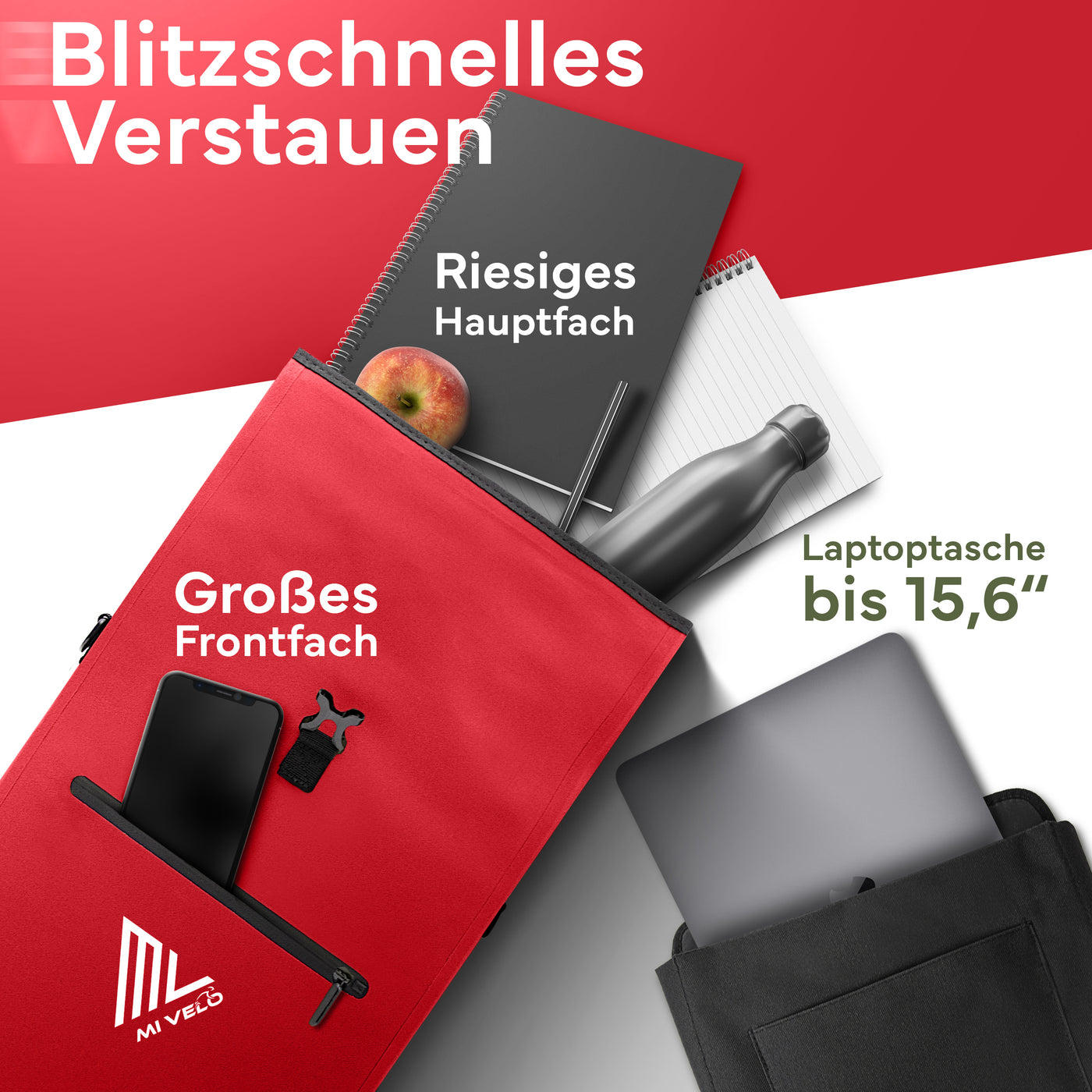 3 in 1 Fahrradtasche 25L + Kühltasche 20L "Spar-Bundle"