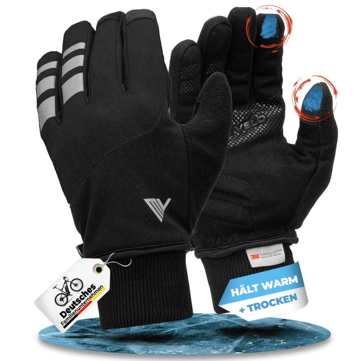 Fahrradhandschuhe Winter mit Thermo-Fleece „THERMO-FIT“ – MIVELO