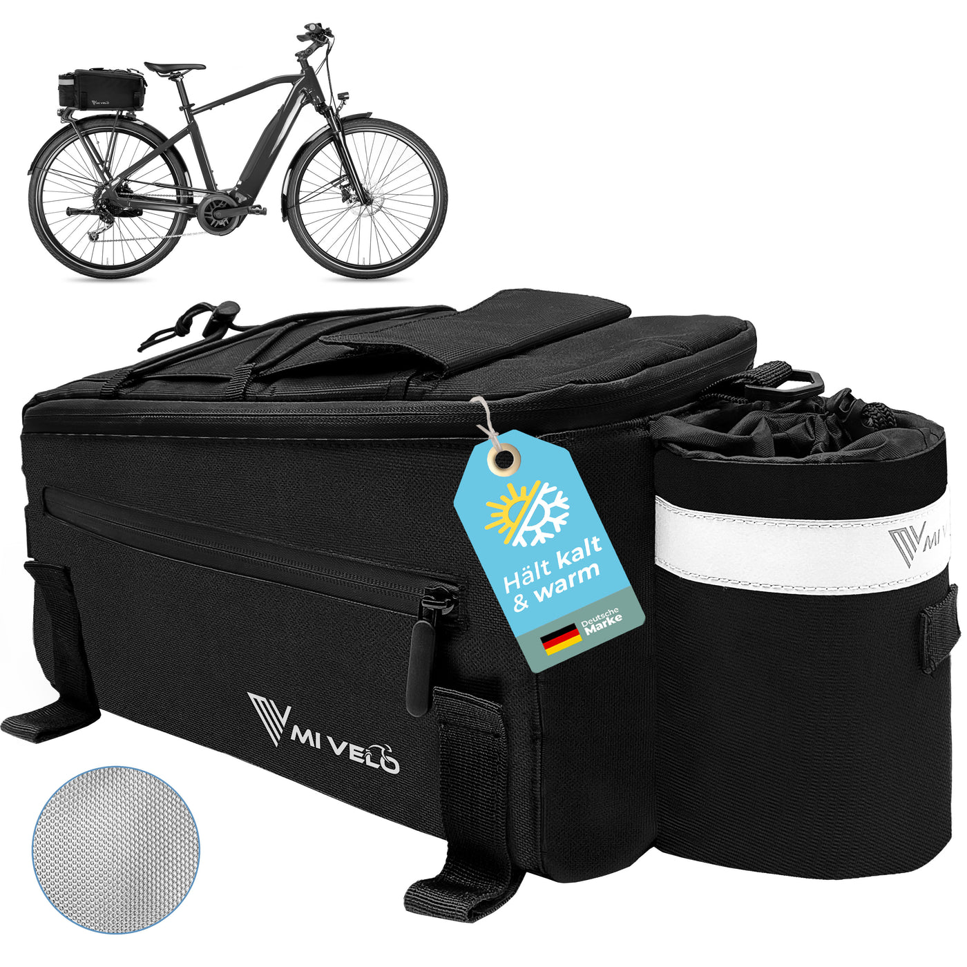 Gepäckträgertasche Kühltasche mit Isolierung "AMICA"