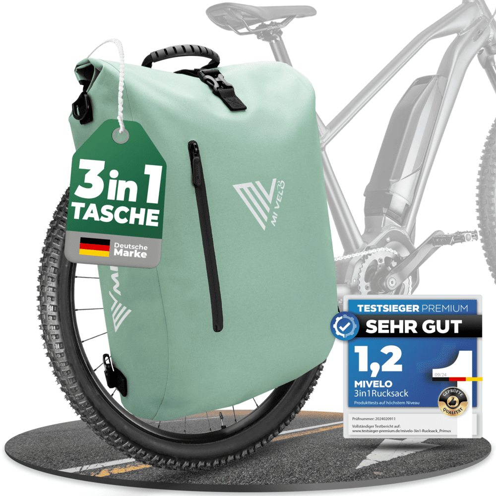 3in1 Fahrradtasche & Rucksack wasserdicht 20L "PRIMUS"