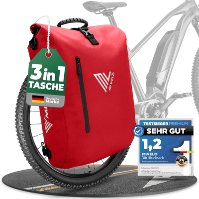 3in1 Fahrradtasche & Rucksack wasserdicht 20L "PRIMUS"