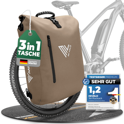 3in1 Fahrradtasche & Rucksack wasserdicht 20L "PRIMUS"