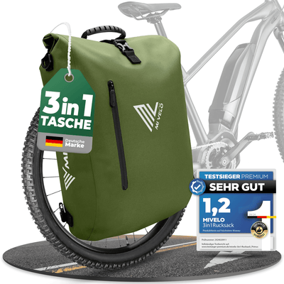 3in1 Fahrradtasche & Rucksack wasserdicht 20L "PRIMUS"