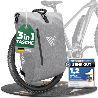 3in1 Fahrradtasche & Rucksack wasserdicht 20L "PRIMUS"