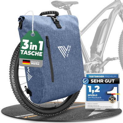 3in1 Fahrradtasche & Rucksack wasserdicht 20L "PRIMUS"