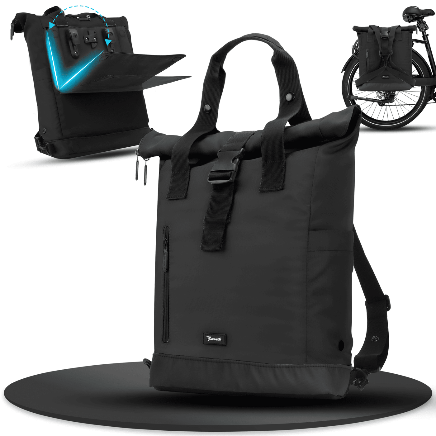 Fahrradrucksack mit klappbarem Rückenteil "MAYA"
