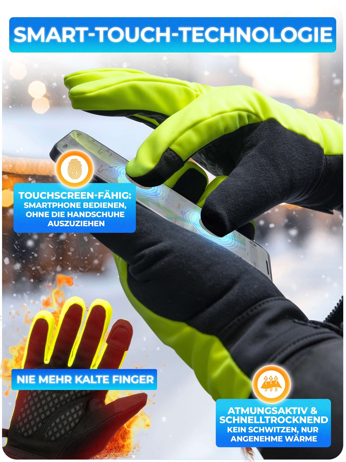 Winterhandschuhe aus Thermo-Fleece & mit 3M-Isolierung