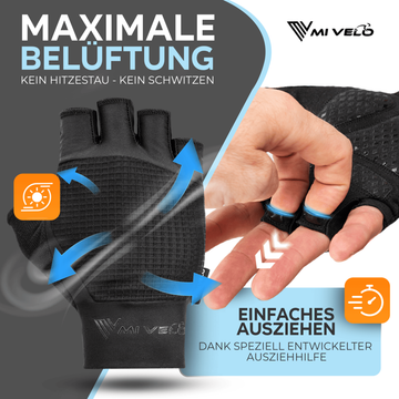 Ergonomische Halbfinger Fahrradhandschuhe „BEN“ – MIVELO