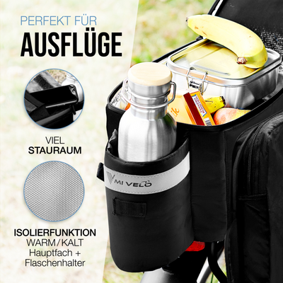 MIVELO - Gepäckträgertasche mit Isolierfunktion erweiterbar 10-20L "Keanu"
